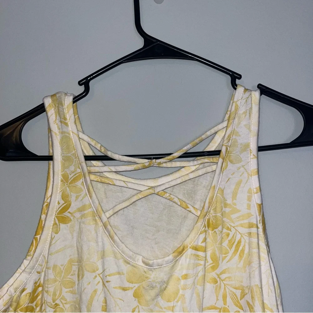 Old Navy Yellow and Cream Kids Casual Dress